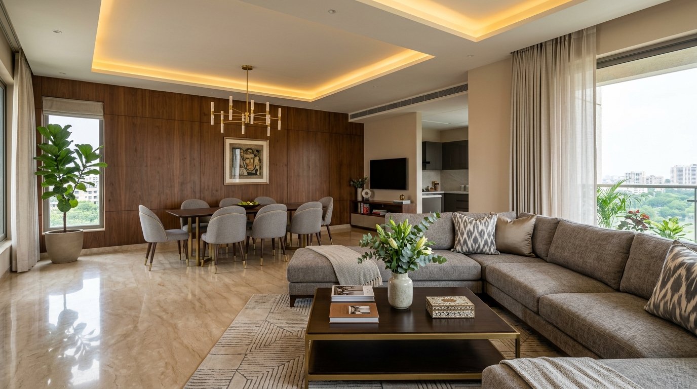 Magunta Layout Independent Home — Residential interior design project by Srinidhi Interiors